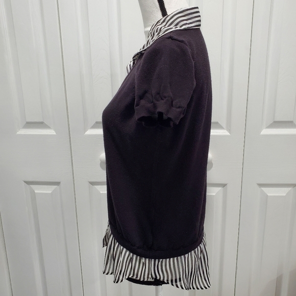 George Layered Look Black Blouse, Size L - Picture 2 of 6